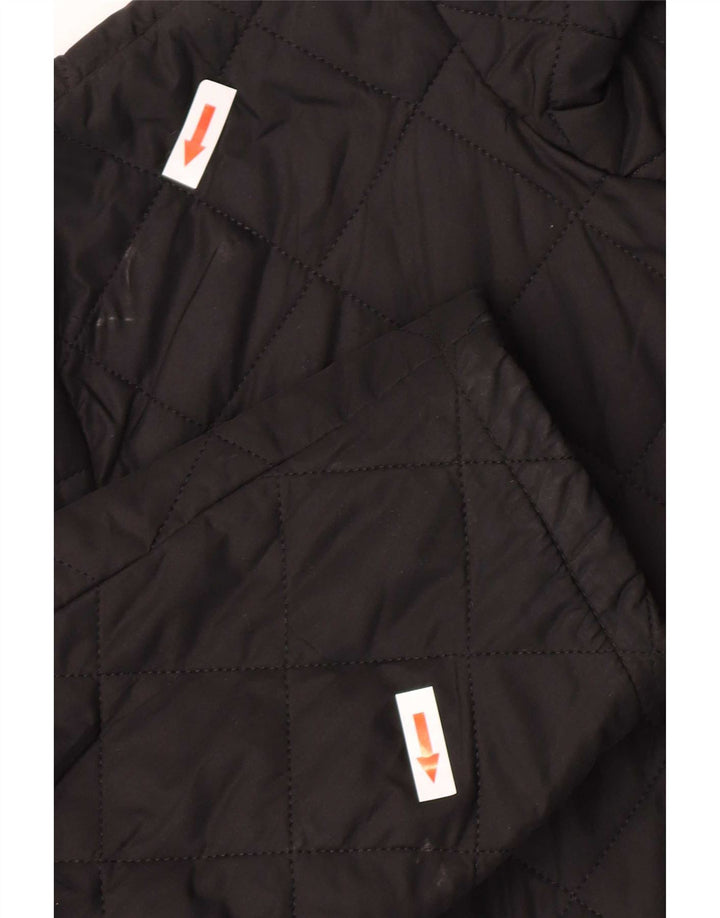 Jaqueta acolchoada masculina Barbour UK 38 poliéster preto médio