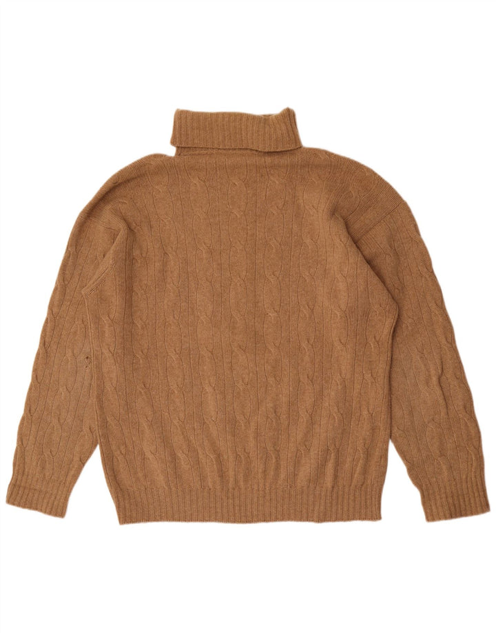 Suéter masculino Benetton com gola redonda 2XL marrom