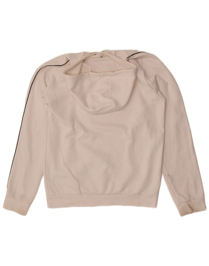 Adidas Mens Hoodie Jumper Médio Algodão Branco