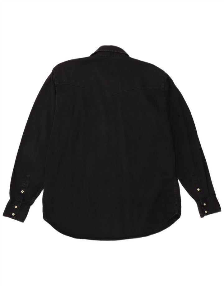 Camisa jeans masculina LEE grande algodão preto