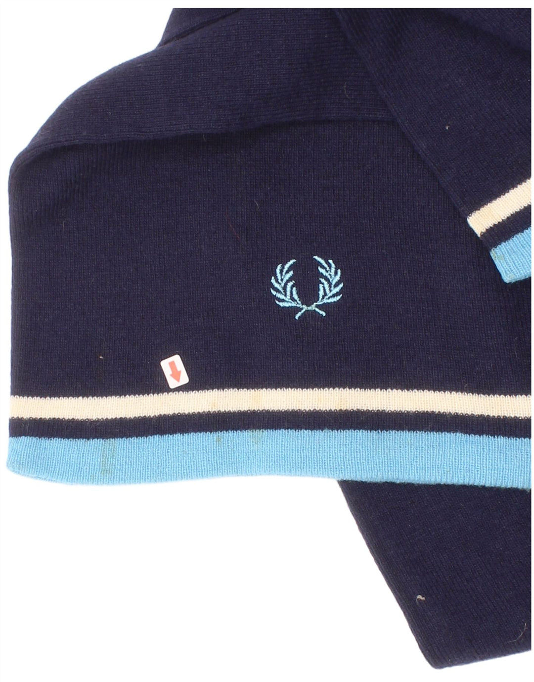 Lenço retangular masculino Fred Perry tamanho único nylon listrado azul marinho