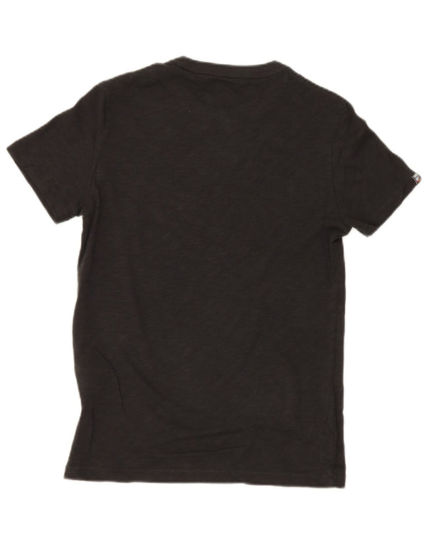 Camiseta masculina Superdry Top pequeno algodão colorblock preto