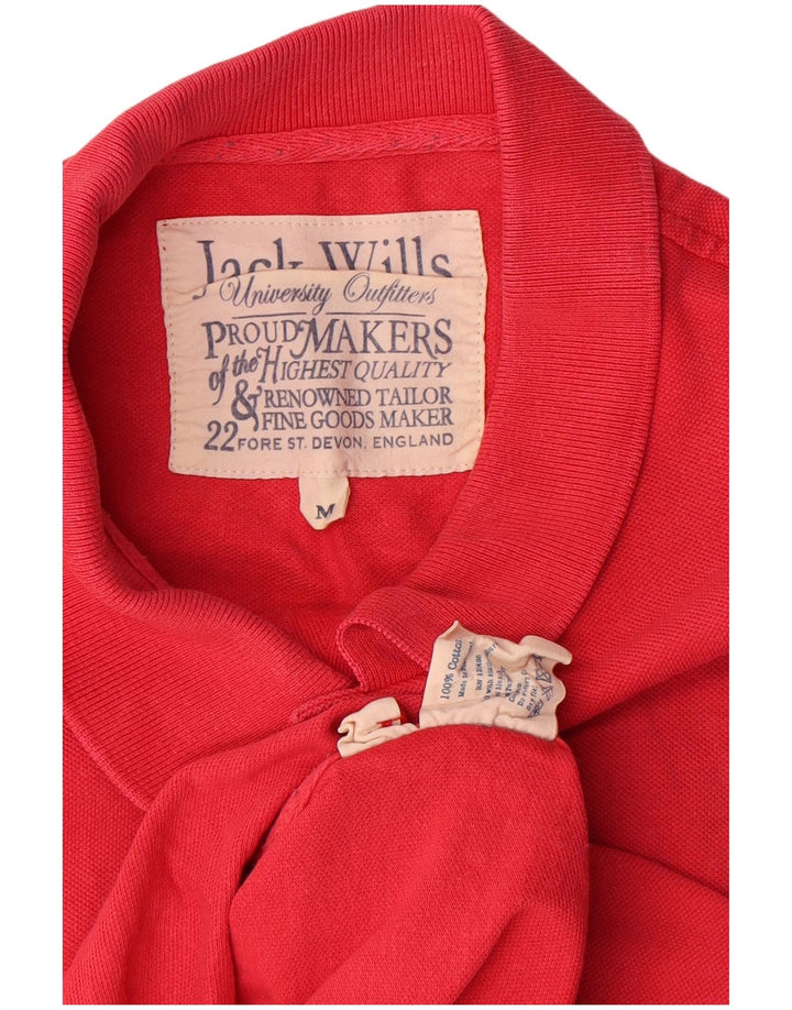 Camisa polo masculina Jack Wills médio algodão vermelho