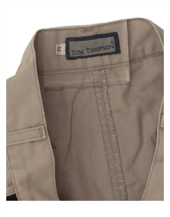 Tom Tompson Mens Cargo Shorts Médio W30 Algodão Cinza