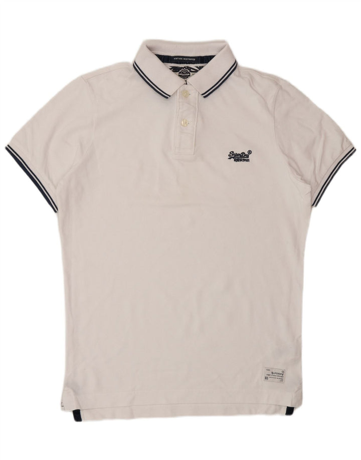 Camisa polo masculina SUPERDRY XL algodão branco