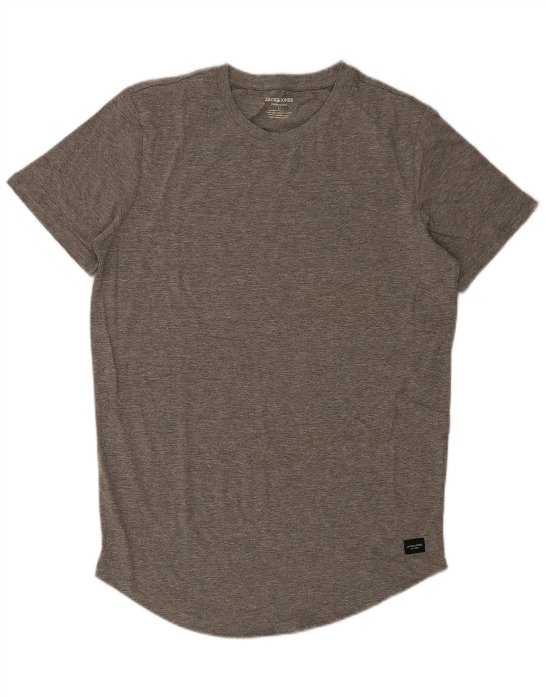 Camiseta masculina Jack & Jones grande algodão cinza