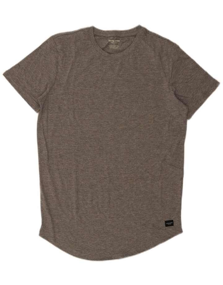 Camiseta masculina Jack & Jones grande algodão cinza