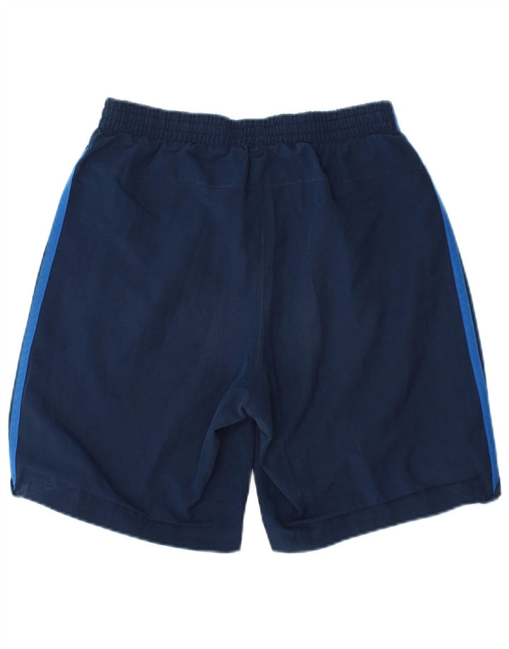 Shorts esportivos masculinos Adidas pequenos poliéster azul marinho