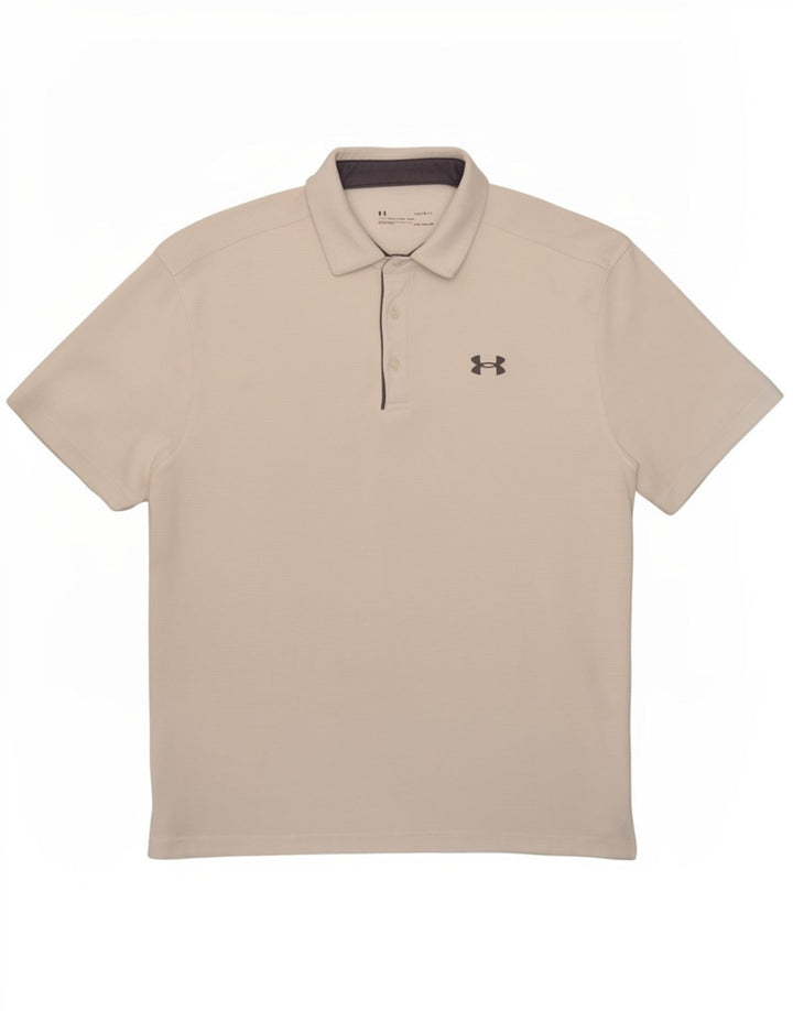 Camisa polo masculina Under Armour grande poliéster branco esportivo