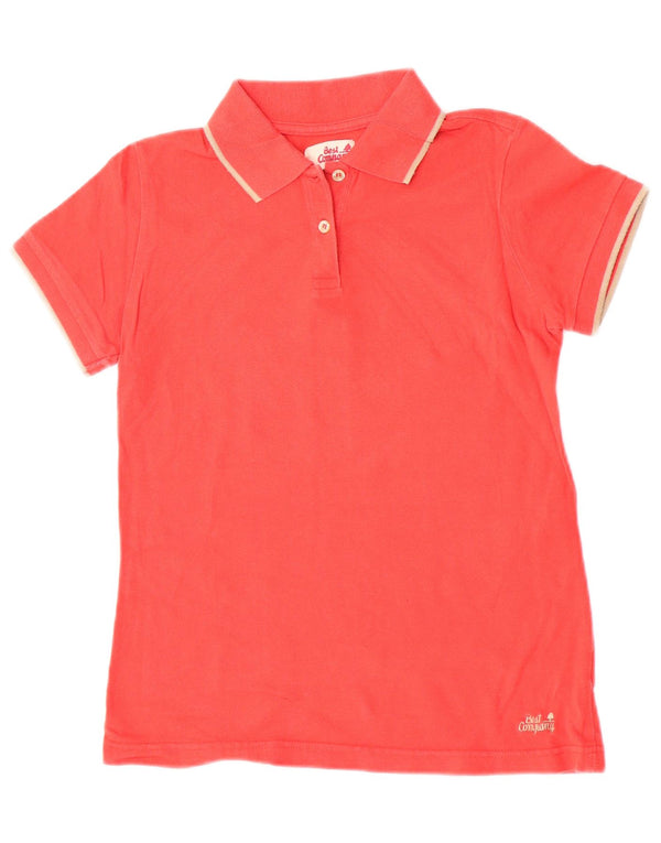 Camisa polo feminina Best Company Reino Unido 10 algodão vermelho pequeno