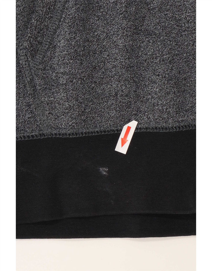 Suéter masculino Nike com capuz e zíper médio azul marinho algodão manchado