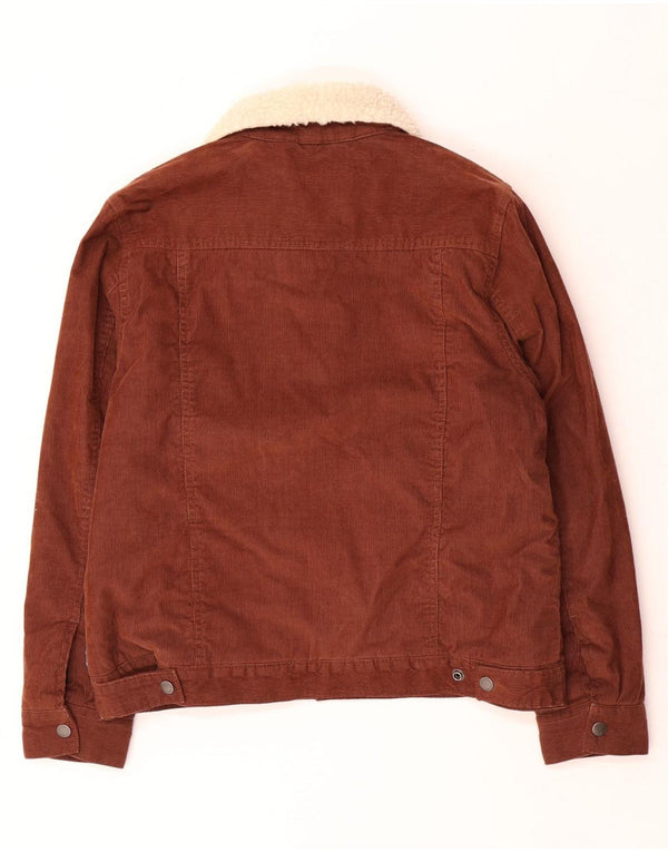 Jaqueta feminina Superdry Sherpa Corduroy UK 12 Medium Brown Colourblock