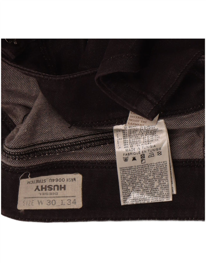 Diesel Feminino Husky Slim Jeans W30 L30 Algodão Preto
