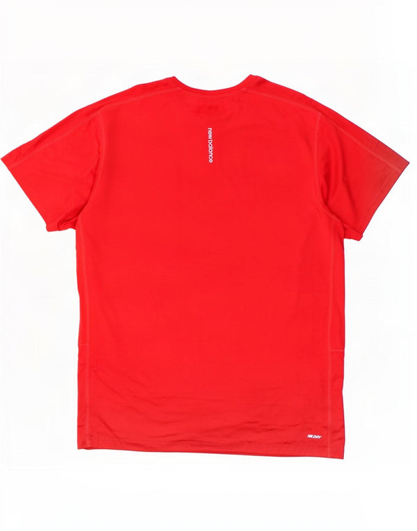 Camiseta masculina New Balance grande poliéster vermelho