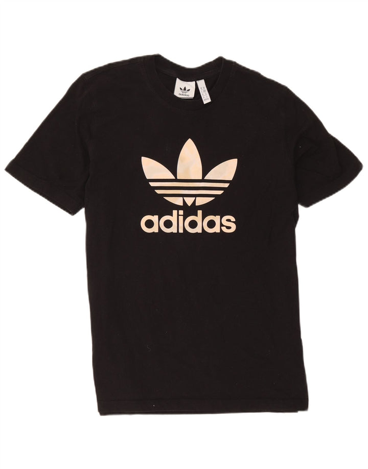 Adidas Mens Graphic T-Shirt Top Médio Algodão Preto
