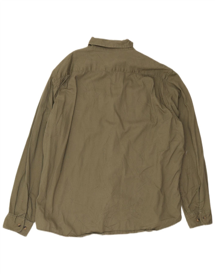 Camisa masculina Wrangler XL algodão cáqui