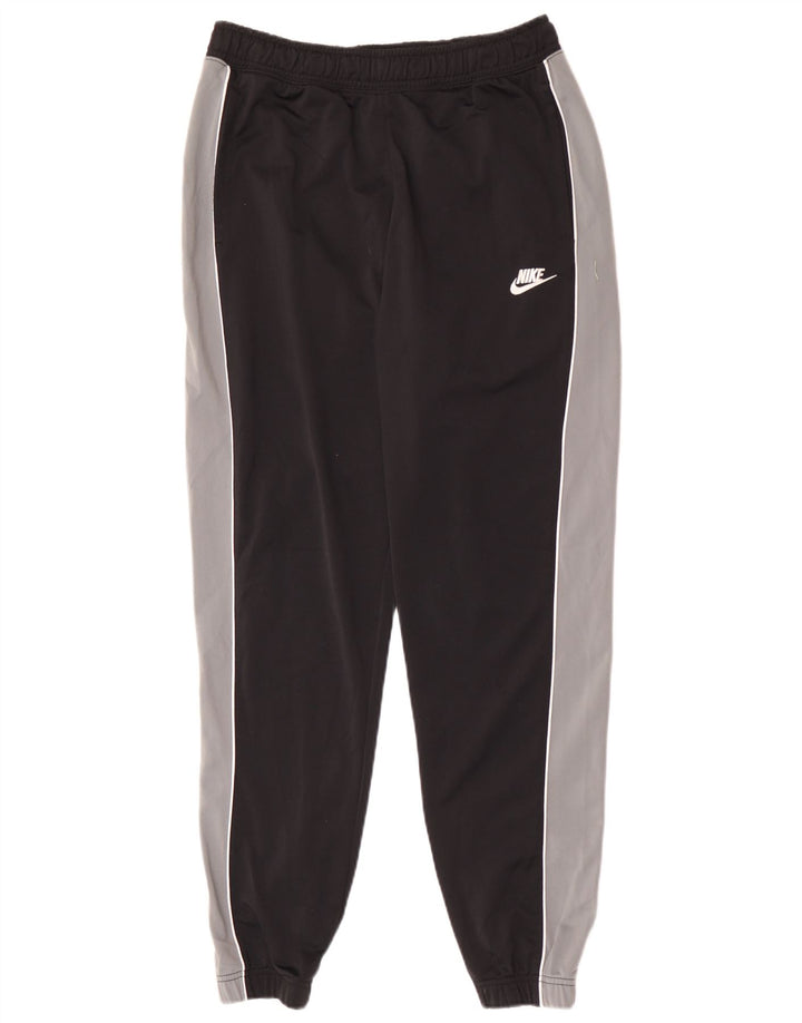 Calça de treino masculina Nike Joggers grande preto colorblock poliéster