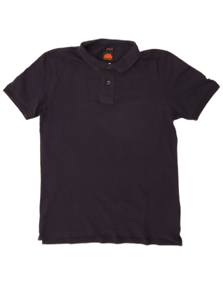 Camisa polo masculina Sundek de algodão azul marinho médio