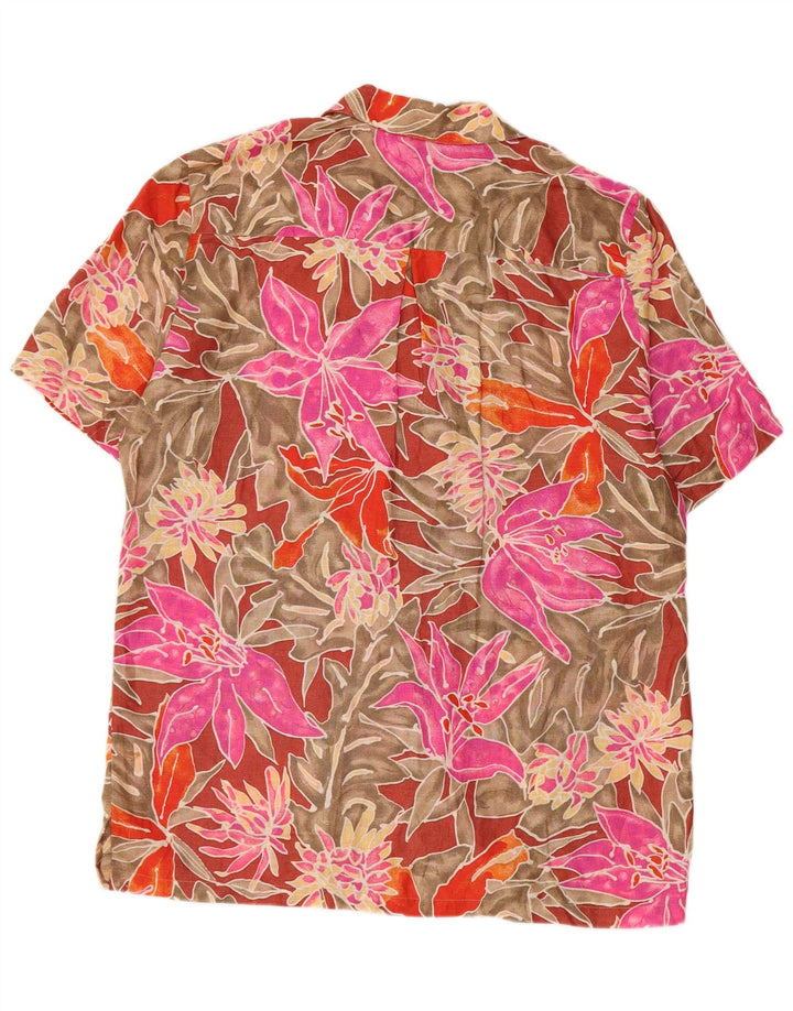 Camisa feminina de manga curta MAZZONETTO IT 46 grande floral multicolorida