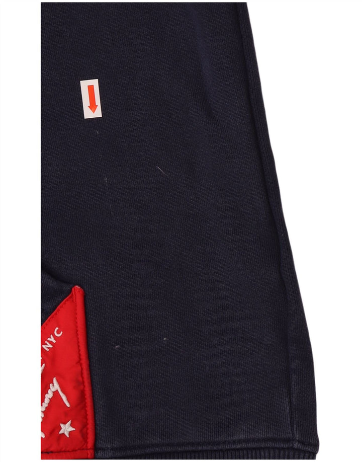 Tommy Hilfiger moletom com capuz gráfico masculino médio algodão azul marinho