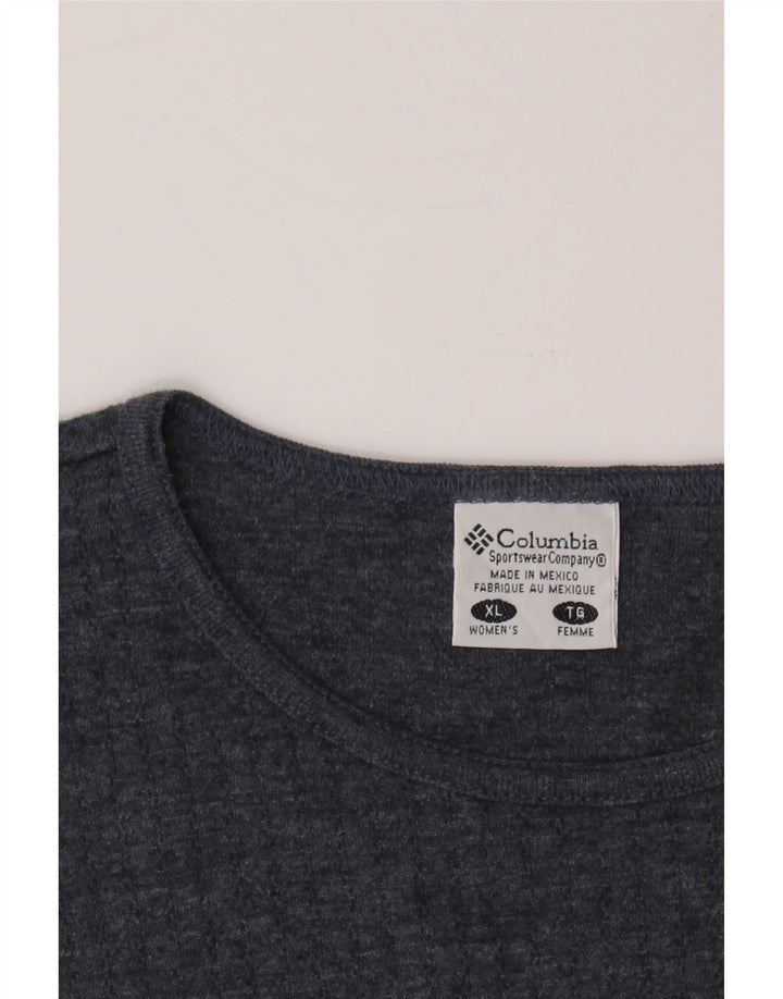 COLUMBIA Womens Boat Neck Jumper Sweater UK 18 XL Grey Vintage Columbia and Second-Hand Columbia from Messina Hembry 