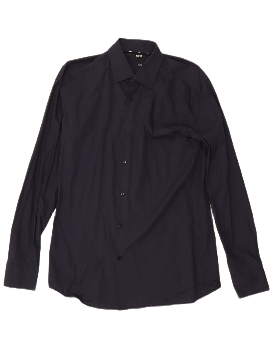 Camisa Slim Fit Masculina Hugo Boss Tamanho 39 15 1/2 Azul Marinho Médio