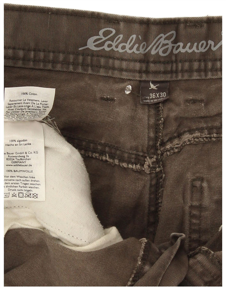 Calça cargo reta masculina Eddie Bauer W36 L30 algodão cinza