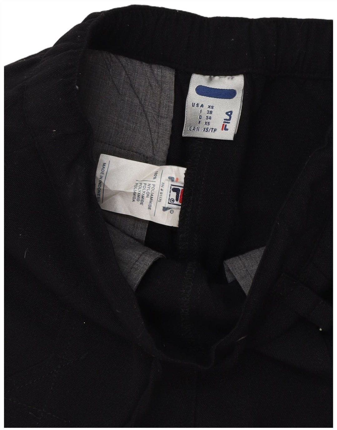Calça feminina reta casual FILA XS poliéster preto