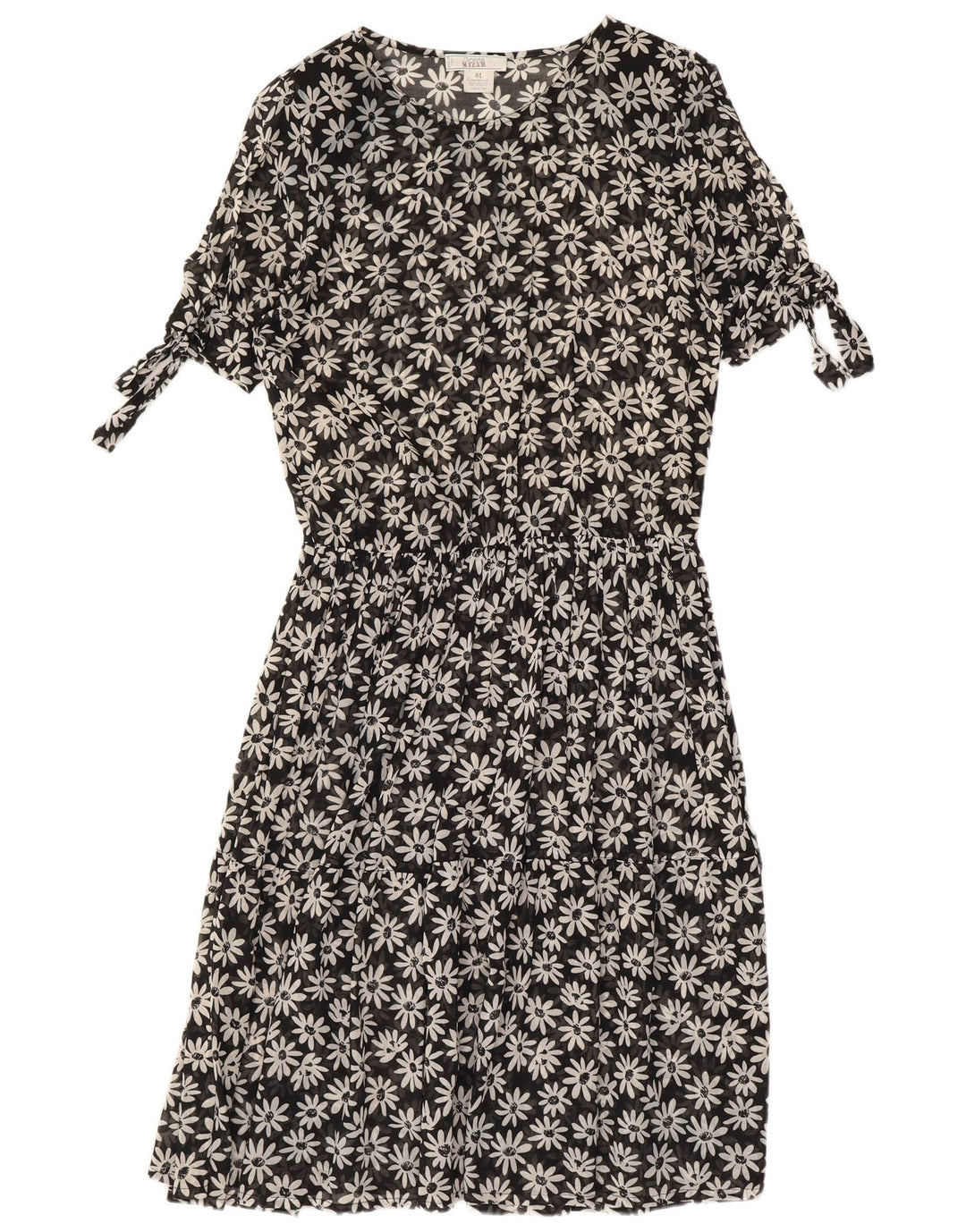 Vestido maxi feminino DONNA MIZAR IT 44 algodão floral preto médio
