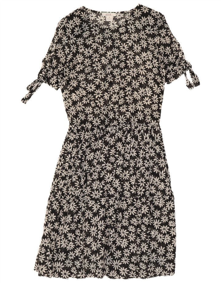 Vestido maxi feminino DONNA MIZAR IT 44 algodão floral preto médio