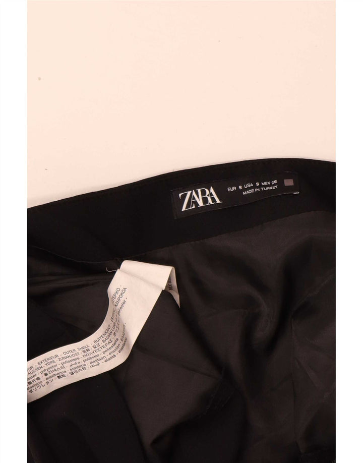 Mini saia feminina Zara pequena W26 algodão preto