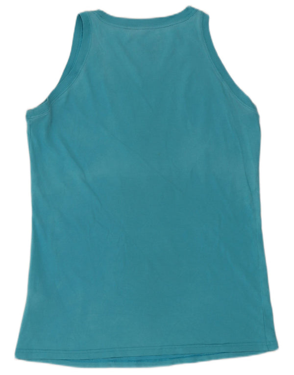 Colete gráfico Nike feminino Dri Fit Top UK 16/18 grande algodão azul