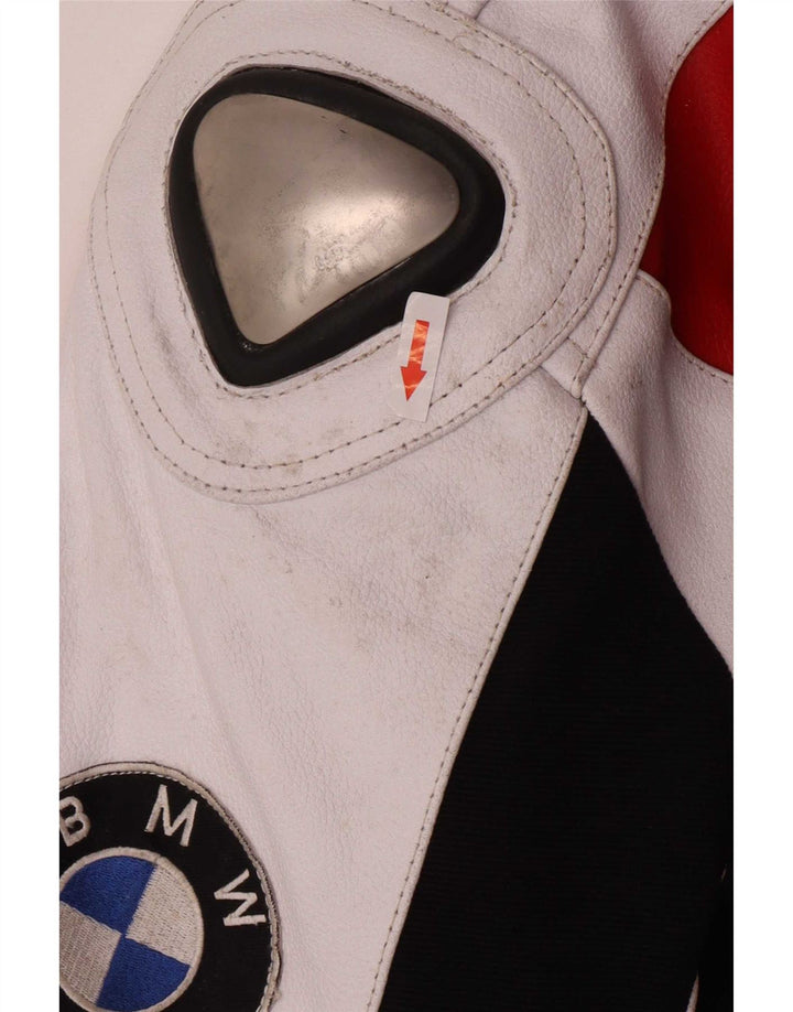 Jaqueta masculina de couro BMW UK 42 XL Colorblock multicolorido