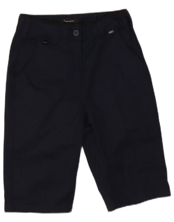 Bermuda feminina Marks & Spencer UK 6 XS W26 azul marinho poliéster