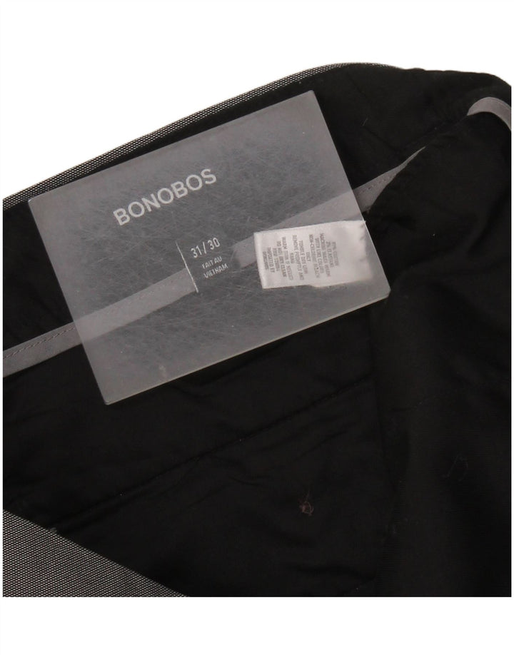 BONOBOS Calça masculina slim casual W31 L30 algodão cinza