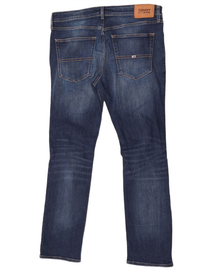 Tommy Hilfiger Masculino Slim Jeans W36 L32 Azul Algodão