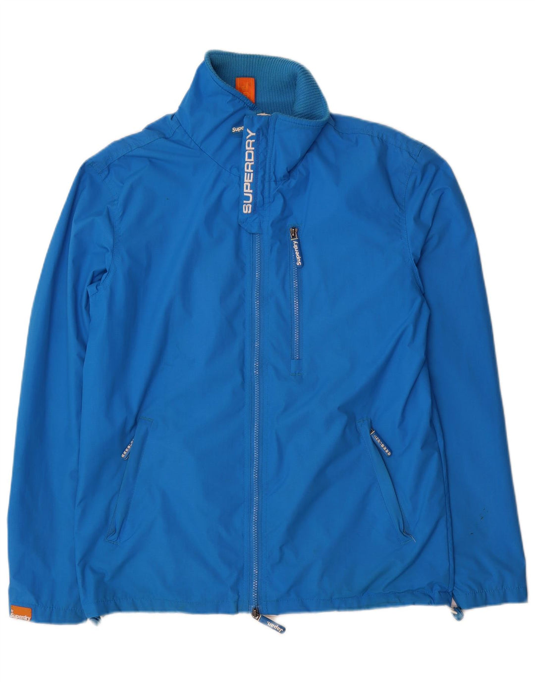 Jaqueta corta-vento masculina Superdry The Windhiker UK 38 médio azul nylon