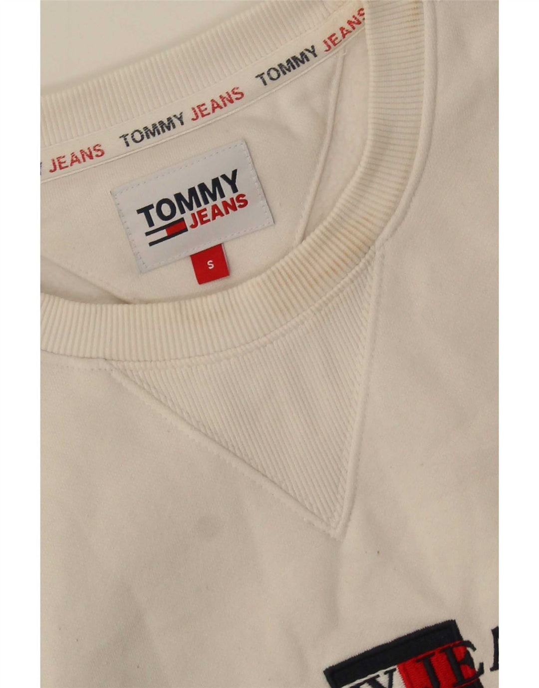 Tommy Hilfiger moletom gráfico masculino jumper pequeno algodão branco