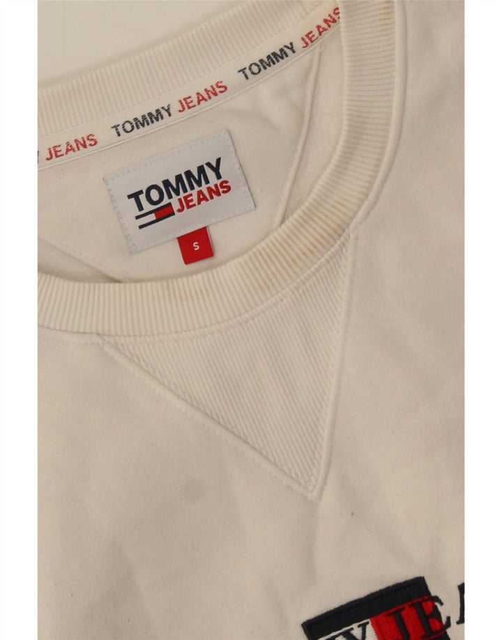 Tommy Hilfiger moletom gráfico masculino jumper pequeno algodão branco