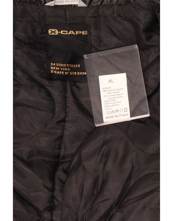 Jaqueta blazer masculina de 3 botões X-Cape UK 42 XL preta poliamida