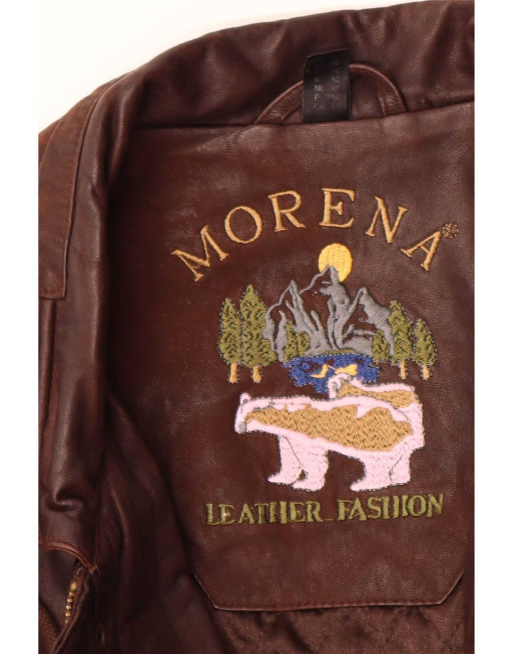 Jaqueta de couro masculina Morena IT 52 XL marrom