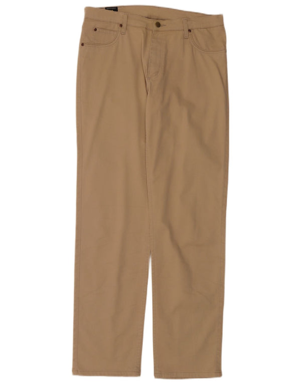 Lee Calça masculina reta casual W33 L34 algodão bege