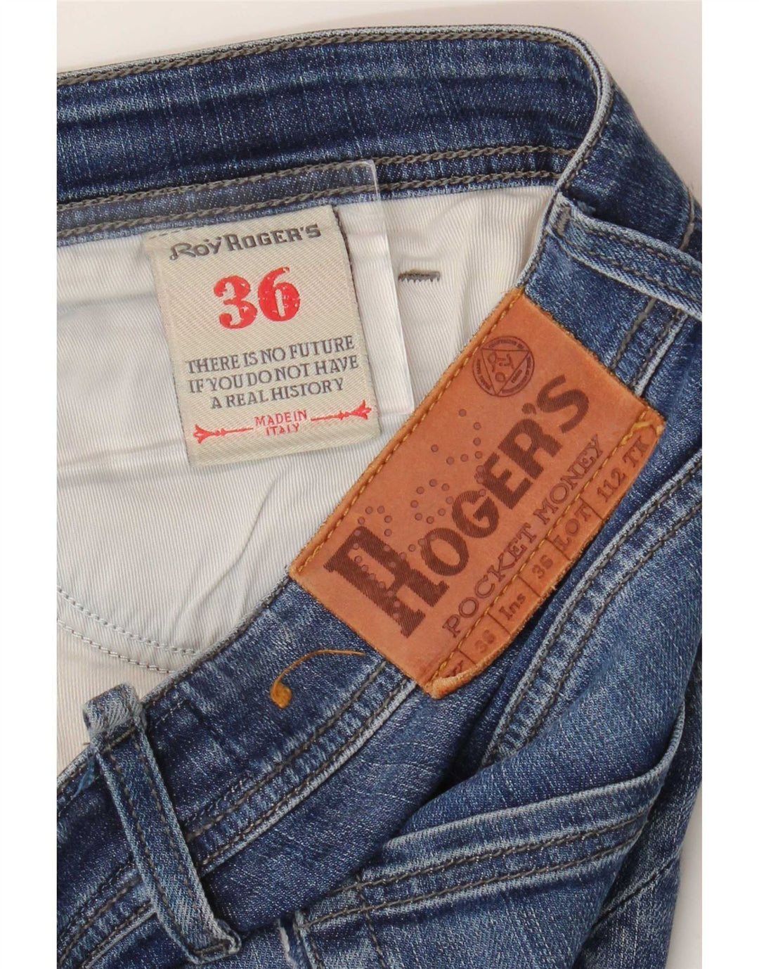 Roy Rogers Mens Jeans Slim W36 L29 Azul Algodão