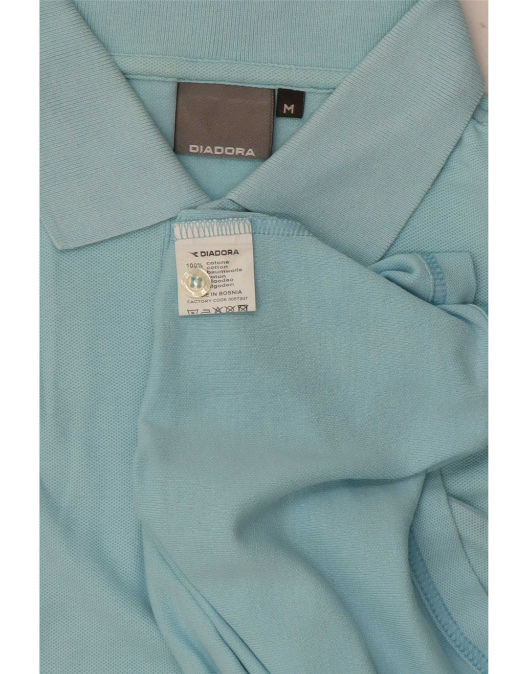 Camisa polo masculina Diadora algodão azul médio