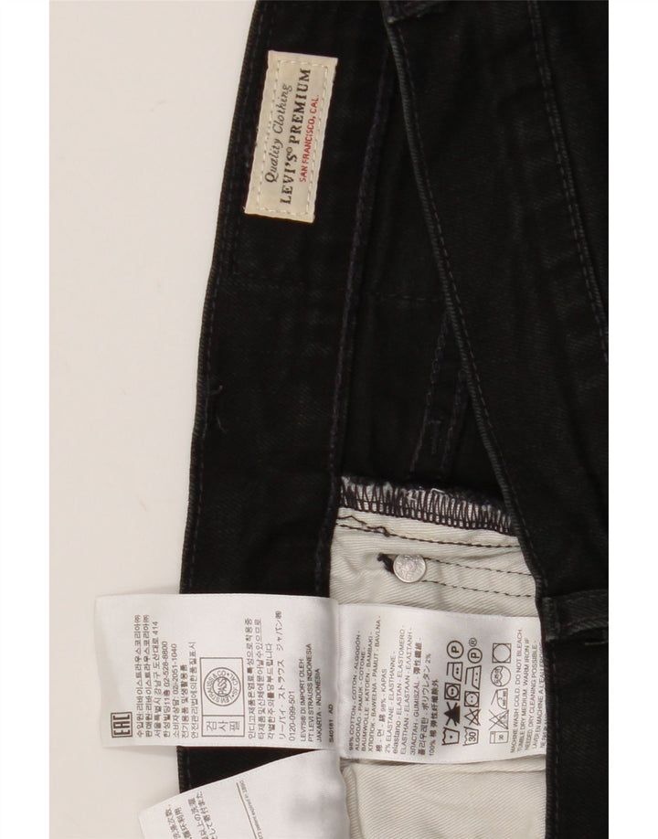 Levi's Mens Jeans Slim W31 L32 Algodão Preto