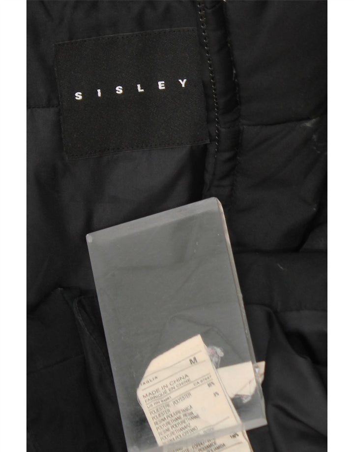 Jaqueta acolchoada feminina SISLEY UK 14 poliéster preto médio