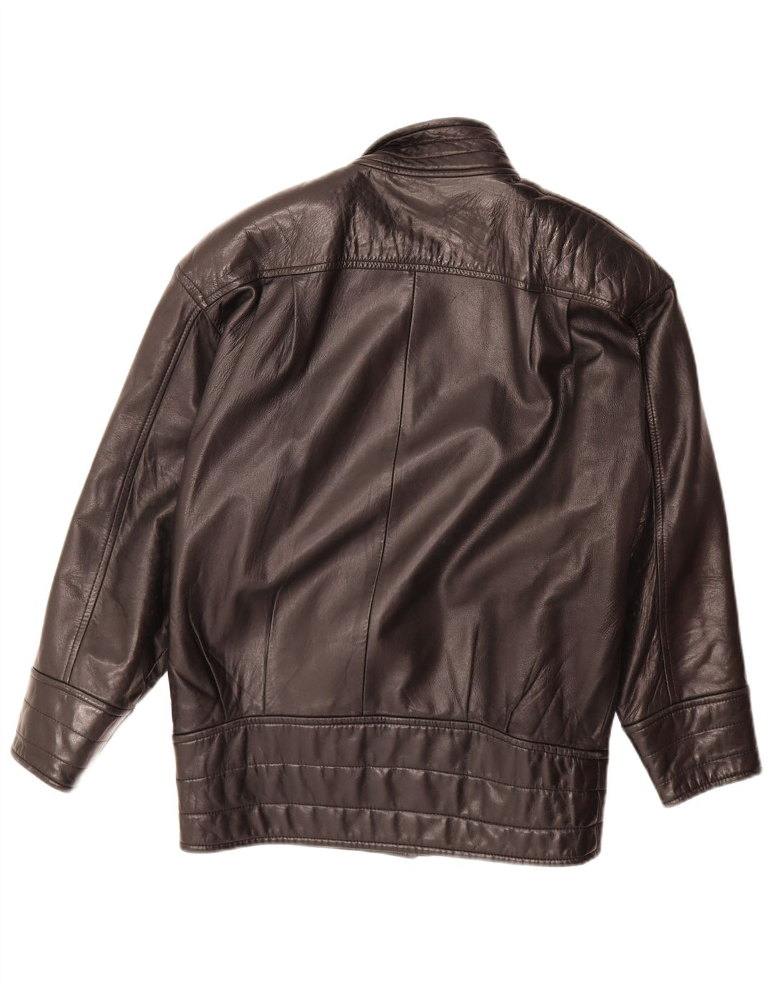 Jaqueta feminina de couro superdimensionada Danier UK 6 XS preta