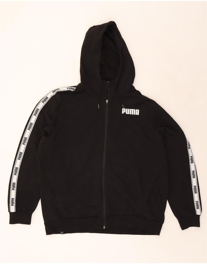 Suéter masculino PUMA com capuz e zíper gráfico XL preto algodão colorido