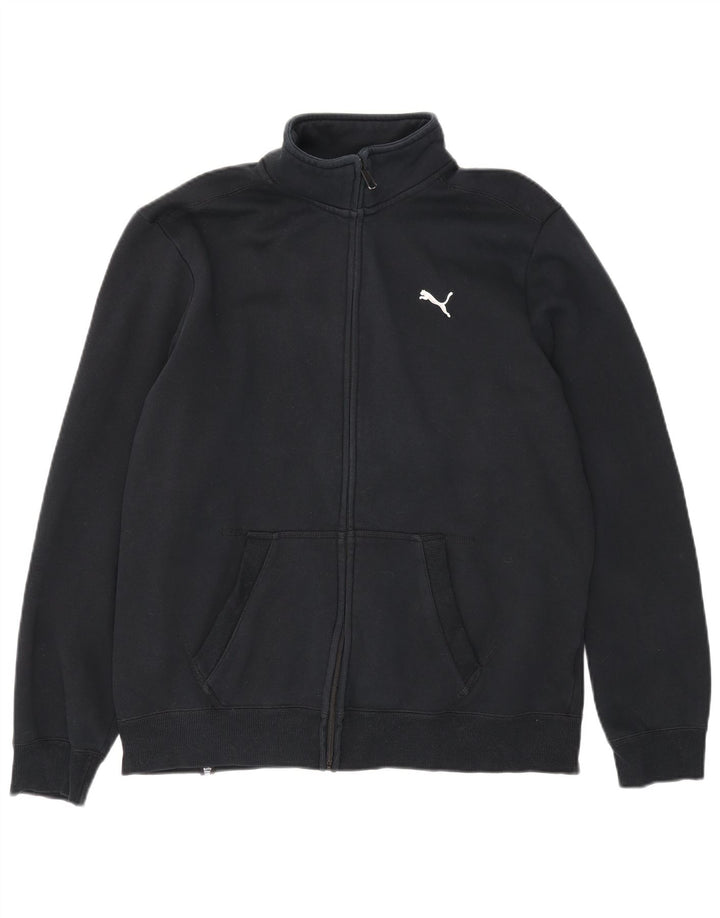 Puma Mens Tracksuit Top Jacket Grande Algodão Preto