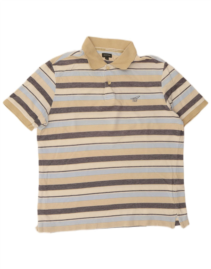 Camisa polo masculina Henry Cottons grande algodão listrado multicolorido